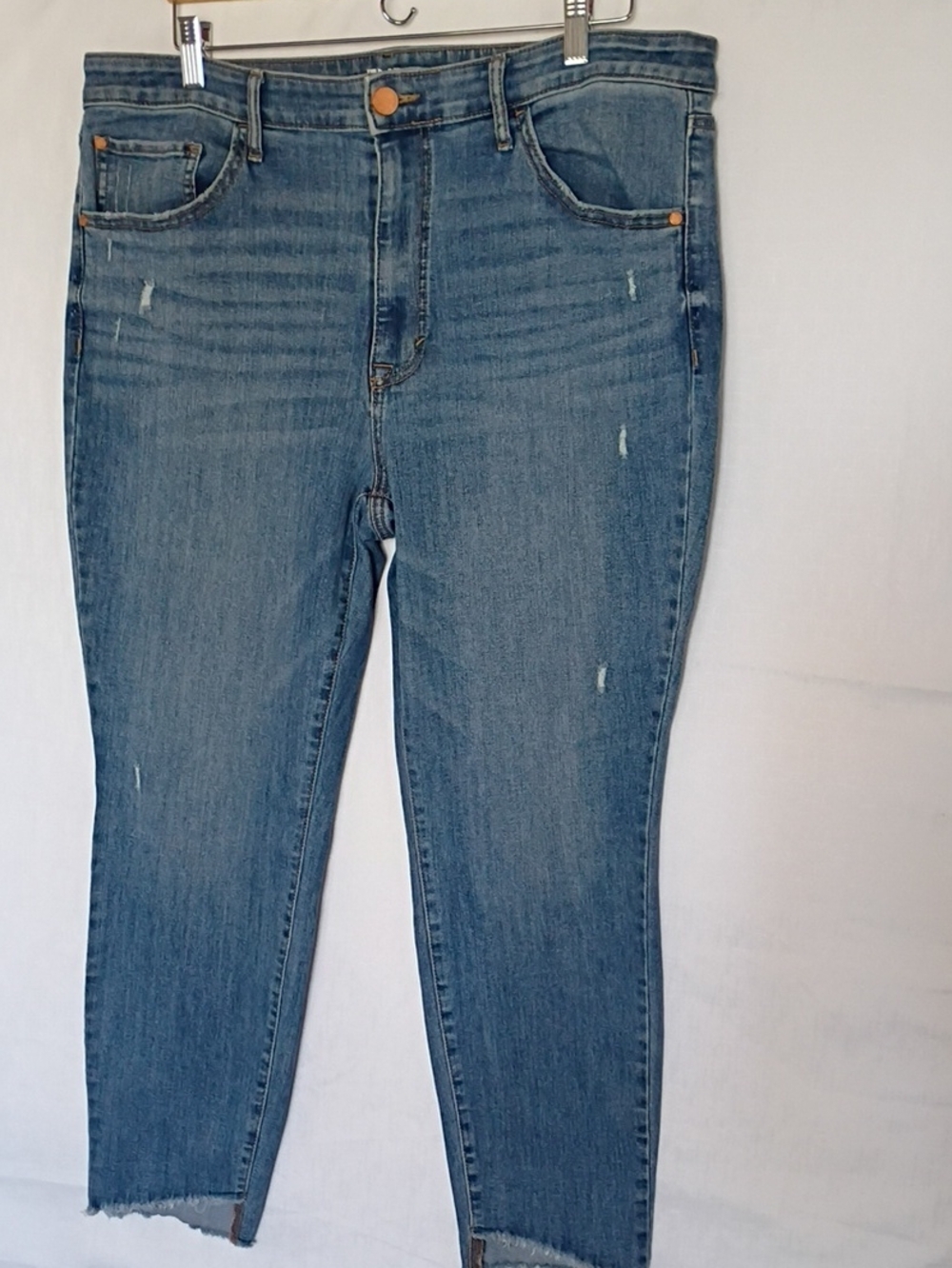 EVRI Women's Light Blue Ankle Crop Skinny Jeans Size 16W